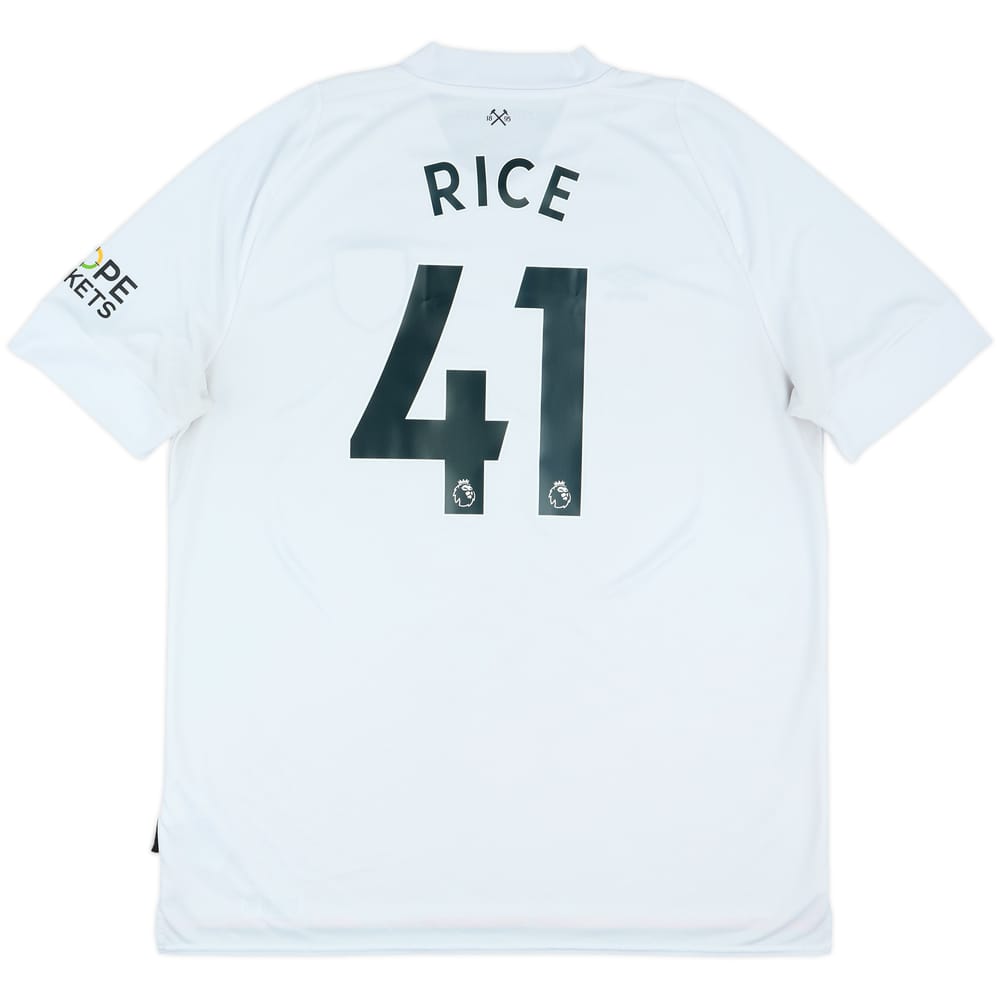 2022-23 West Ham Third Shirt Rice #41 - 6/10 - (XXL)