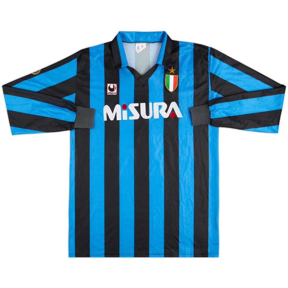 1989-90 Inter Milan Home L/S Shirt #3 - 8/10 - (XL)