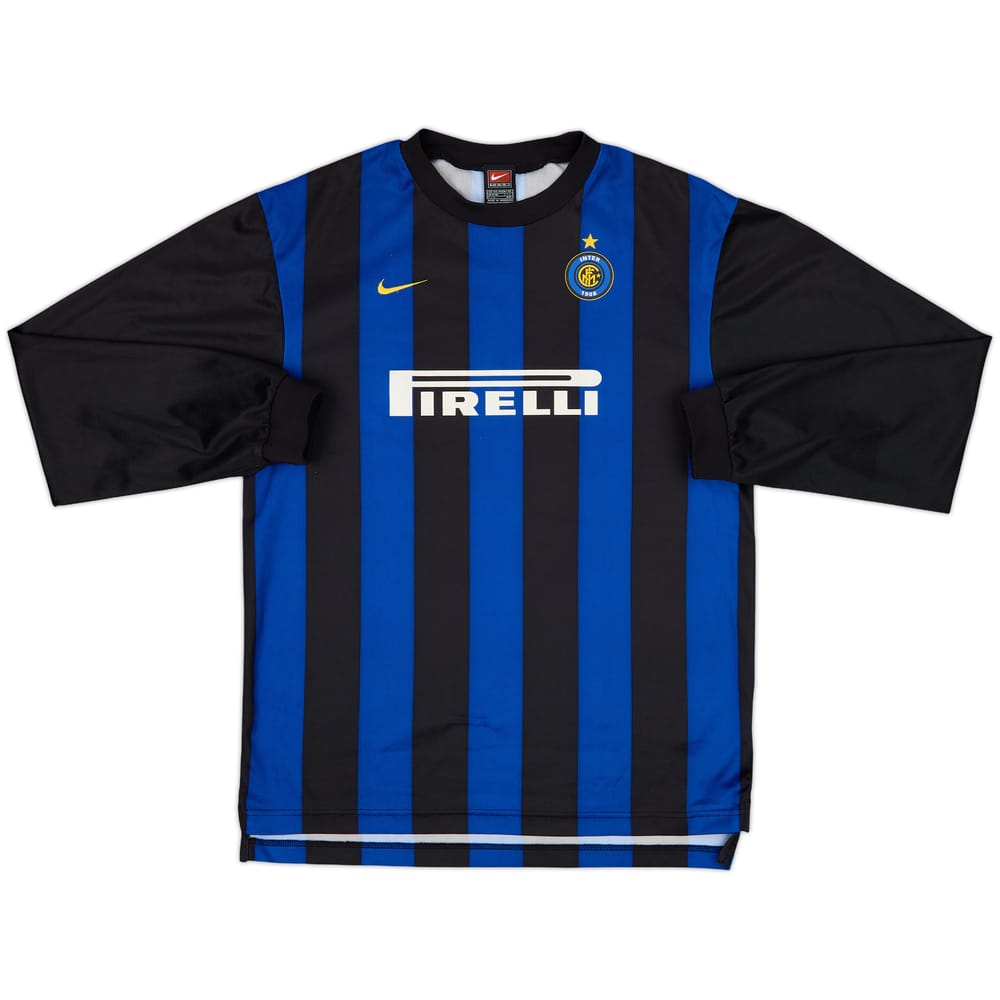 1999-00 Inter Milan Basic Home L/S Shirt - 7/10 - (XXL)