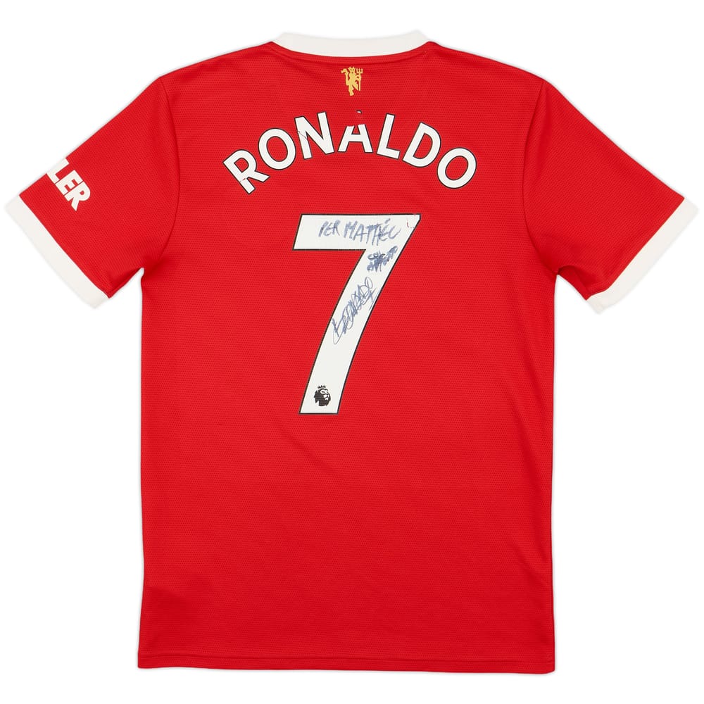 2021-22 Manchester United Signed Home Shirt Ronaldo #7 - 4/10 - (S)