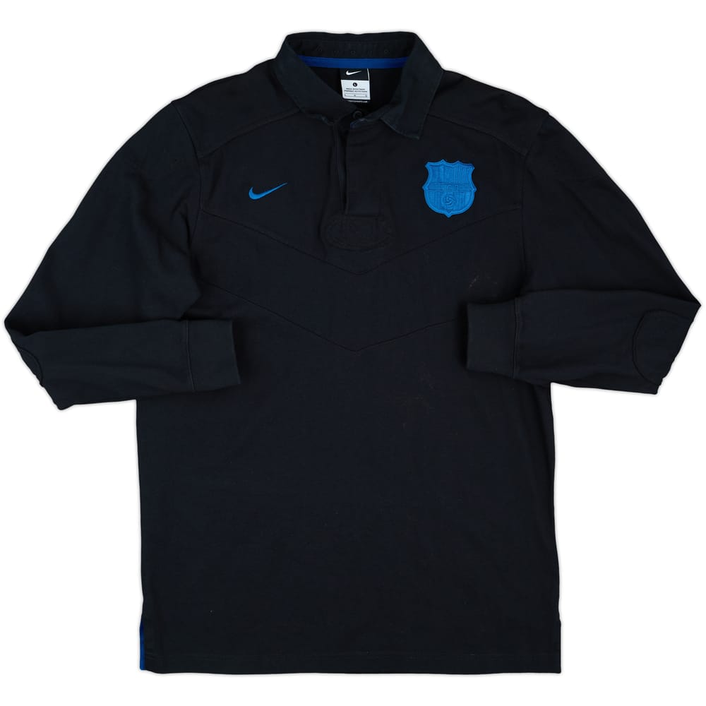 2011-12 Barcelona Nike L/S Polo Shirt - 8/10 - (L)