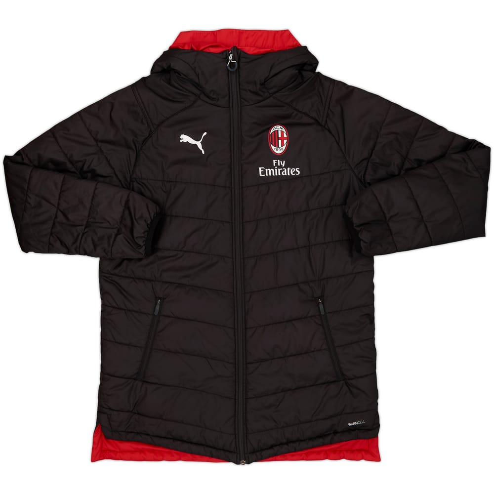 2017-18 AC Milan Puma Reversible Hooded Bench Coat - 10/10 - (XL)