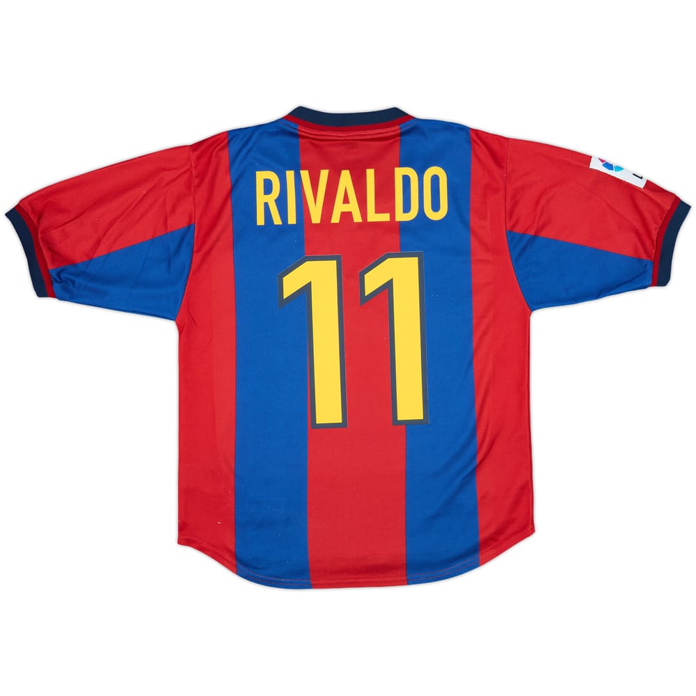 1998-00 Barcelona Home Shirt Rivaldo #11 - 8/10 - (S)