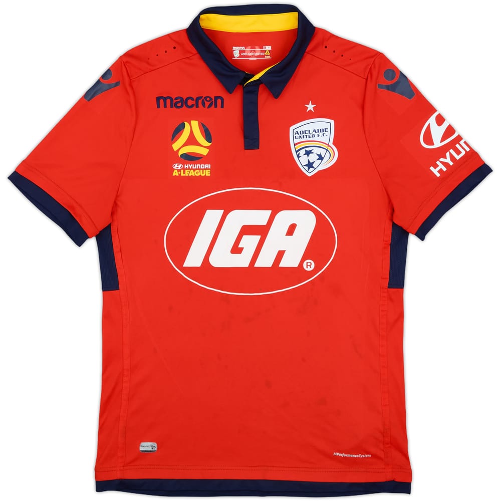 2017-18 Adelaide United signed Home Shirt - 5/10 - (M)