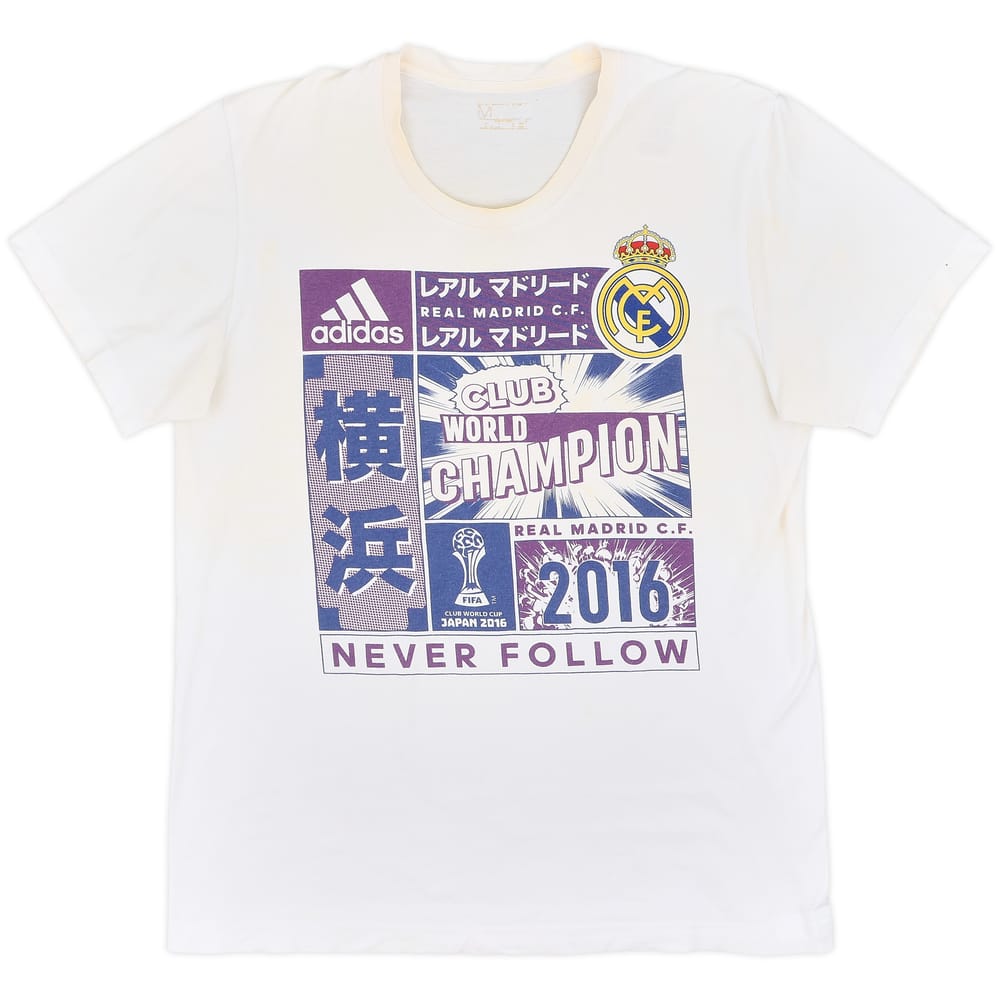 2016-17 Real Madrid adidas Graphic Tee - 6/10 - (M)