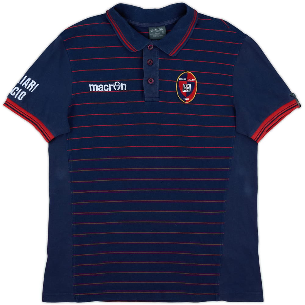2009-10 Cagliari Macron Polo Shirt - 9/10 - (M)