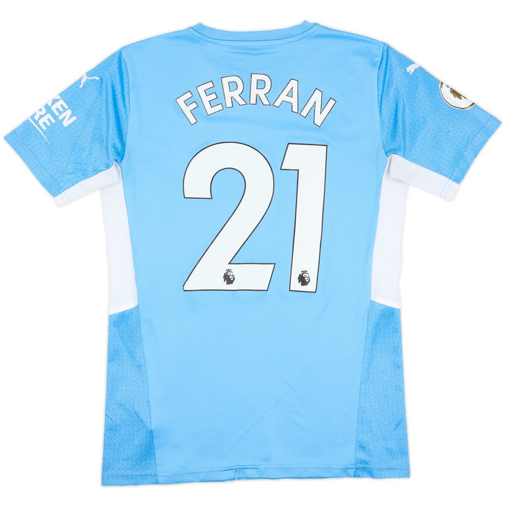 2021-22 Manchester City Home Shirt Ferran #20 - 9/10 - (S)