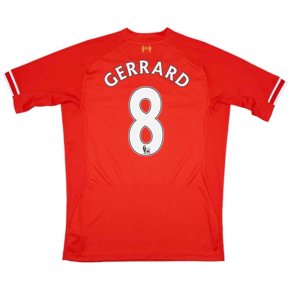 2013-14 Liverpool Home Shirt Gerrard #8 - 8/10 - (S)