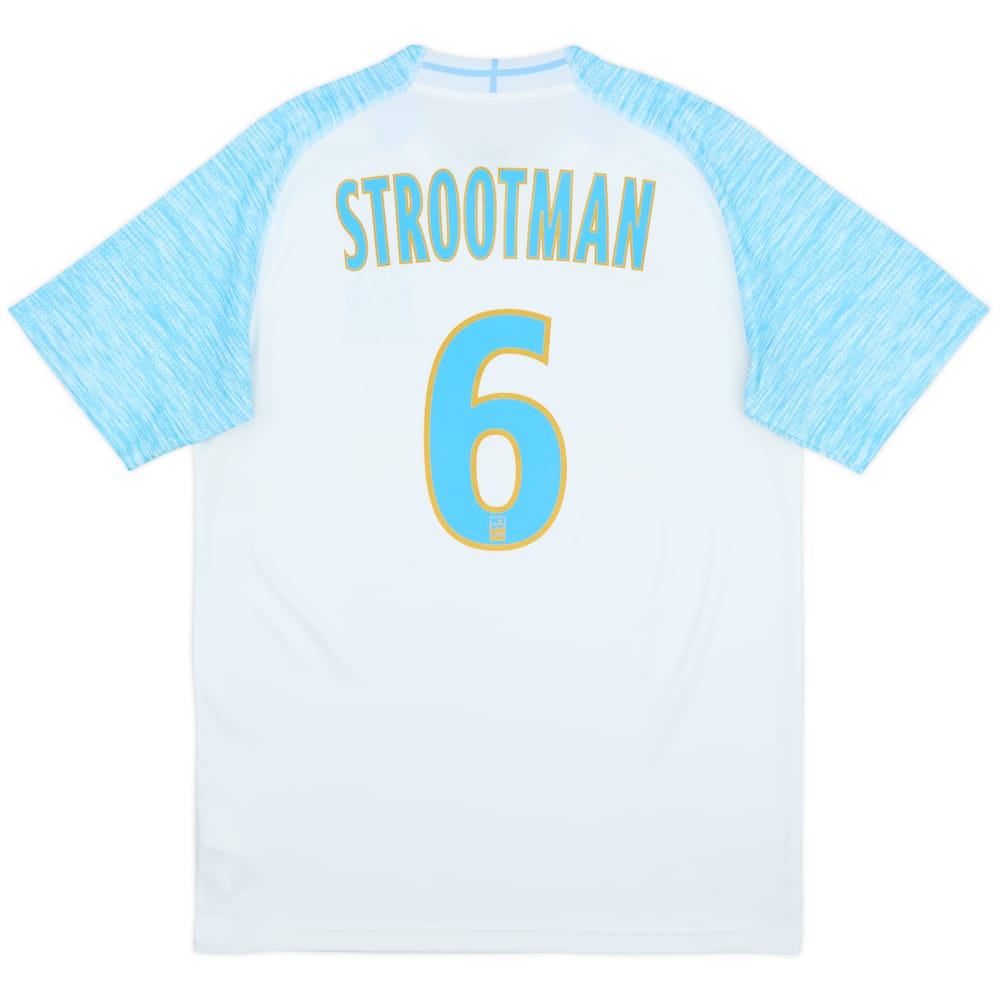 2018-19 Olympique Marseille Home Shirt Strootman #6 - 8/10 - (L)