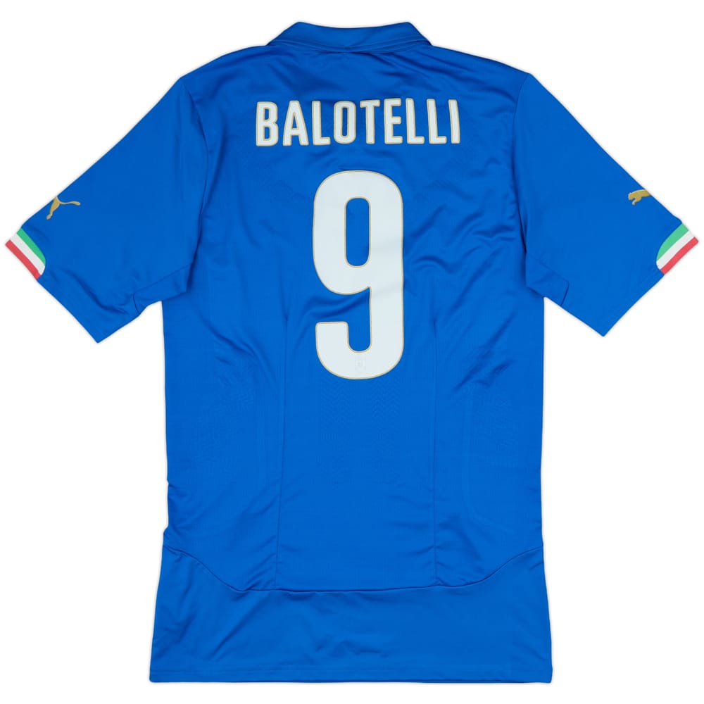 2014-15 Italy Home Shirt Balotelli #9 - 7/10 - (XXL)
