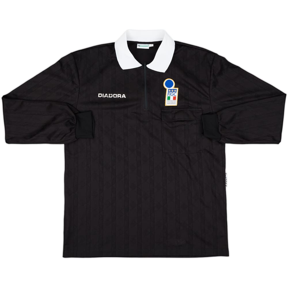 1990s Italy FIGC Diadora Referee L/S Shirt - 9/10 - (XL)