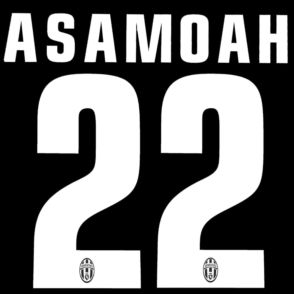 2012-14 Juventus Away/Home Asamoah #22 Name Set