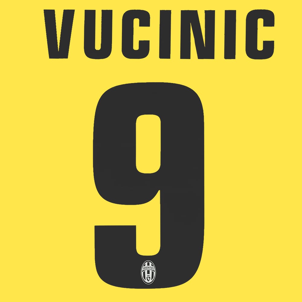 2012-14 Juventus Third Vucinic #9 Name Set