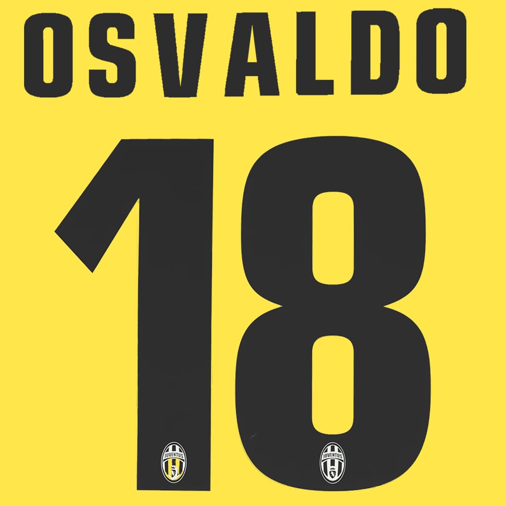 2012-14 Juventus Third Osvaldo #18 Name Set