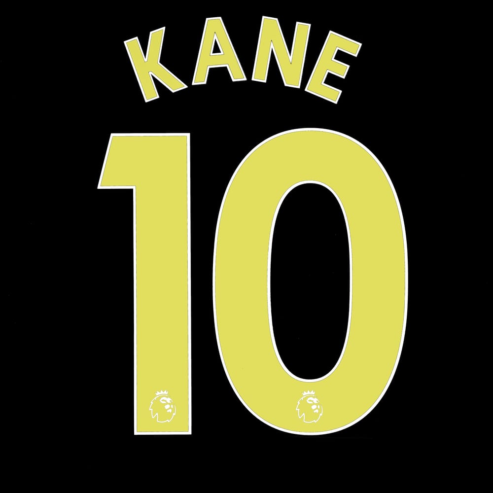 2021-22 Tottenham Away Kane #10 Premier League Name Set