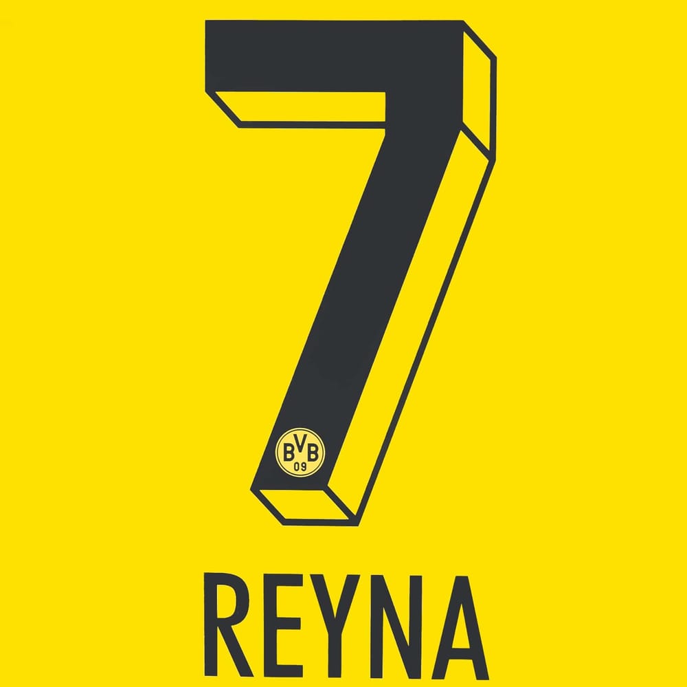 2022-24 Borussia Dortmund Home/European Reyna #7 Name Set