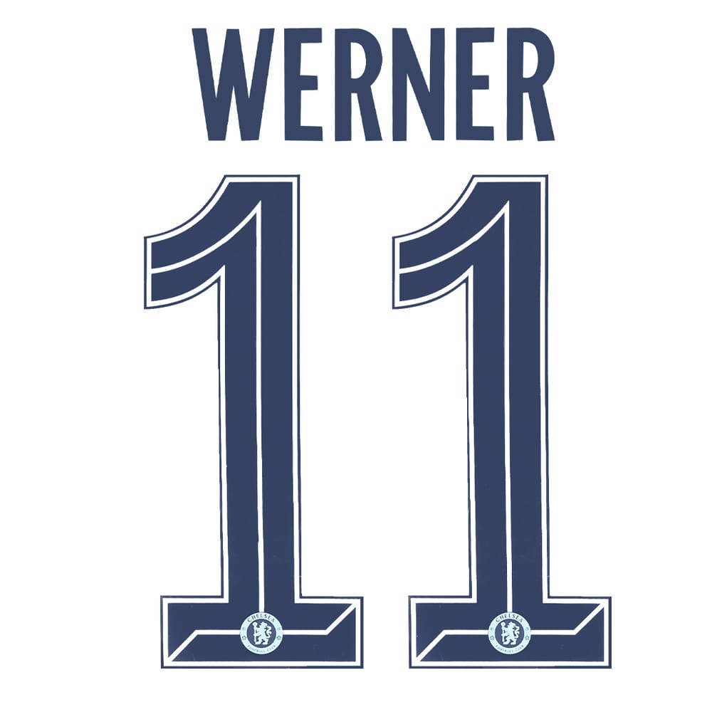 2020-21 Chelsea Away Cup Werner #11 Name Set