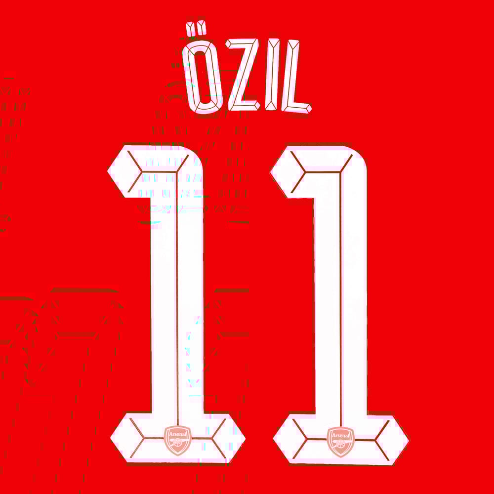 2015-16 Arsenal Home Cup Ozil #11 Name Set