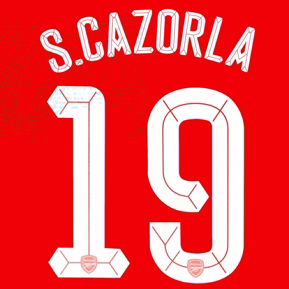 2015-16 Arsenal Home Cup S. Cazorla #19 Name Set