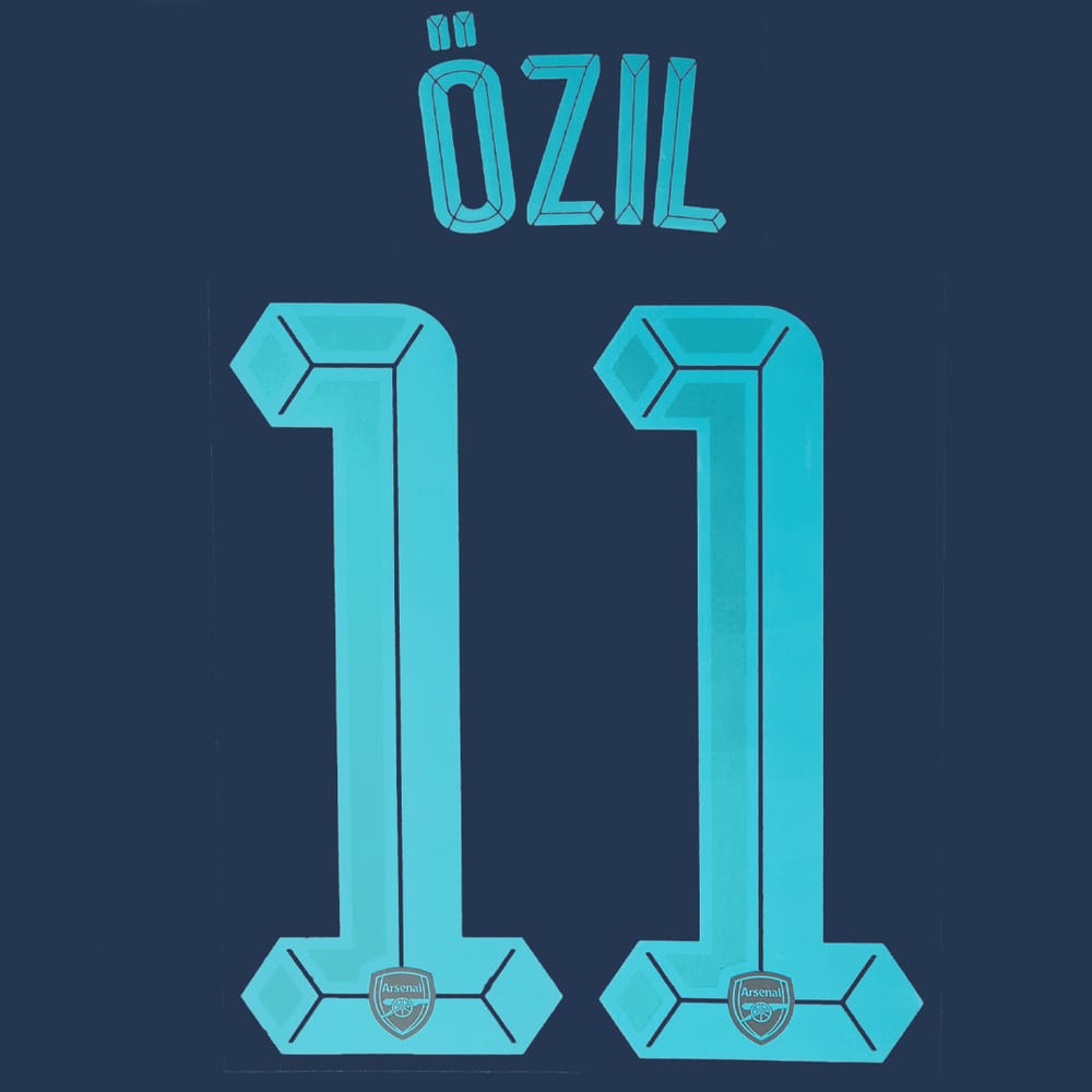 2015-16 Arsenal Third Cup Ozil #11 Name Set