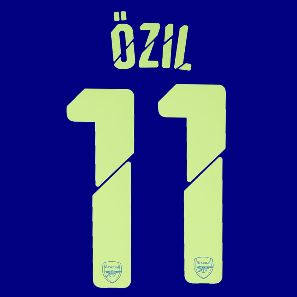 2014-15 Arsenal Third Cup Ozil #11 Name Set