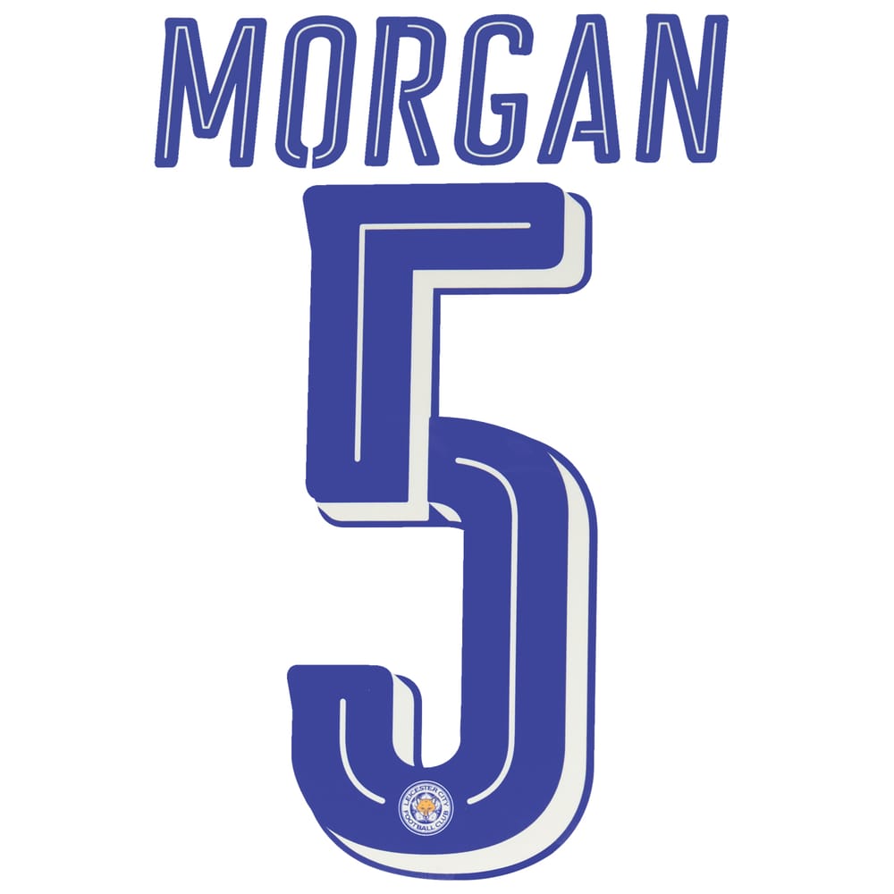2016-17 Leicester Third Cup Morgan #5 Name Set