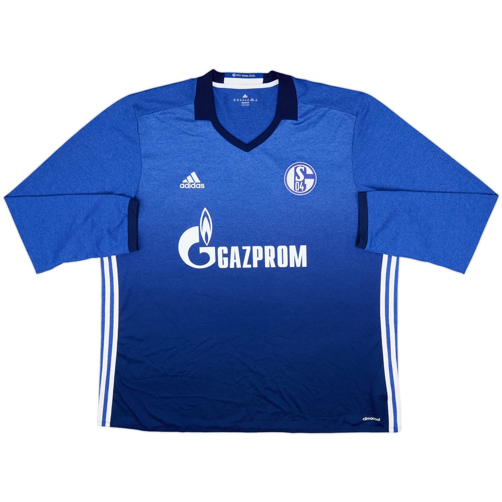 2016-18 Schalke Home L/S Shirt - 8/10 - (XXL)