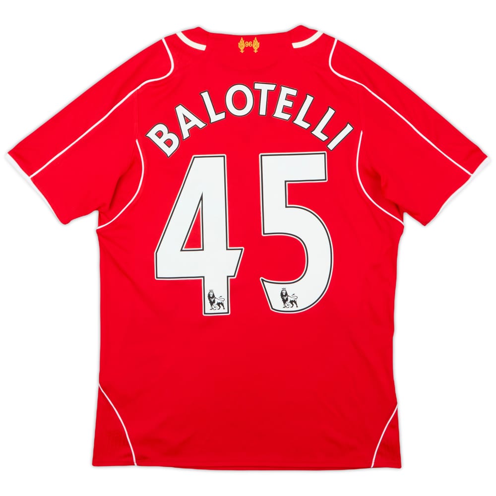 2014-15 Liverpool Home Shirt Balotelli #45 - 8/10 - (S)