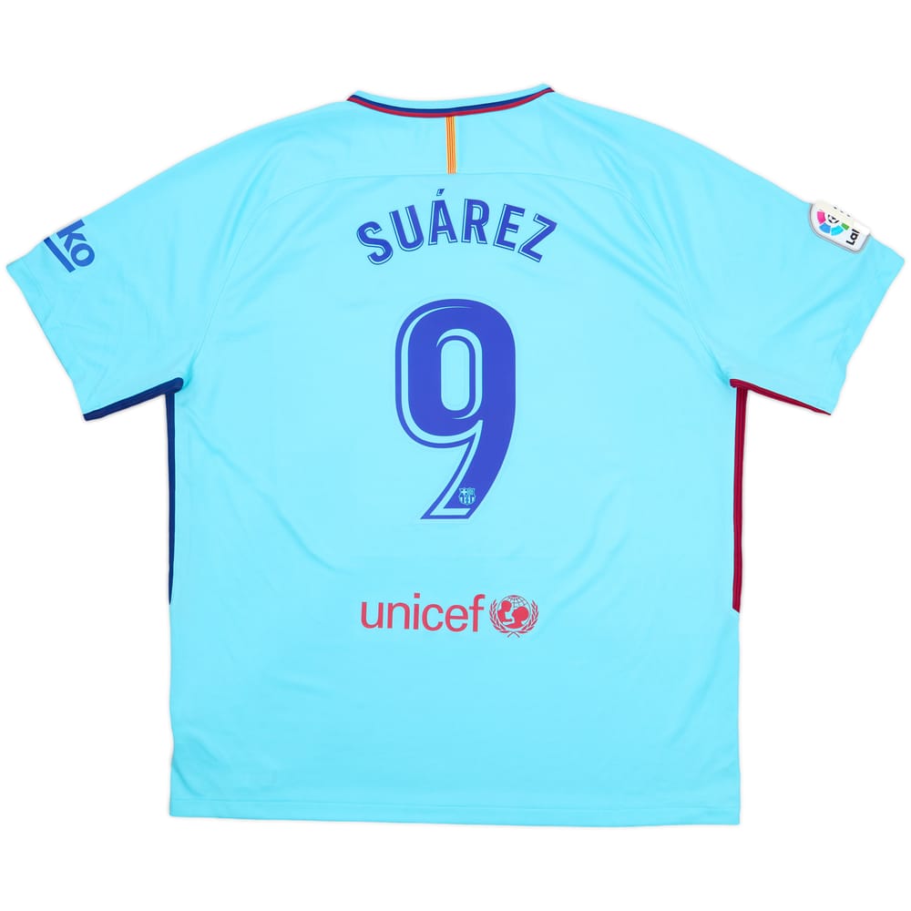 2017-18 Barcelona Away Shirt Suarez #9 - 7/10 - (XXL)