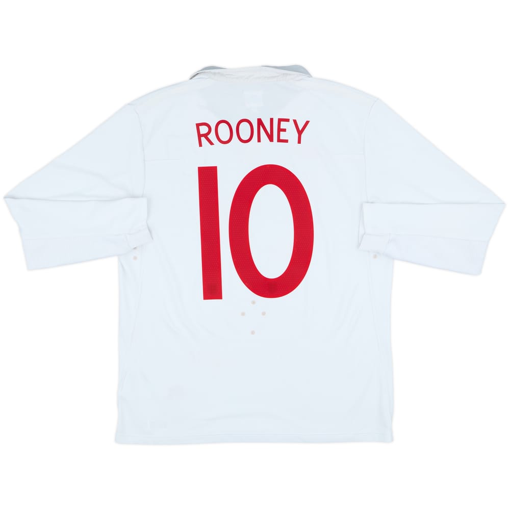 2009-10 England Home L/S Shirt Rooney #10 - 6/10 - (L)