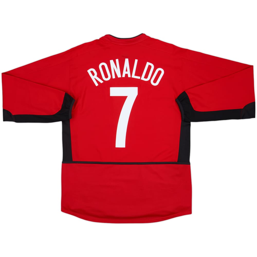 2002-04 Manchester United Home L/S Shirt Ronaldo #7 - 10/10 - (M)