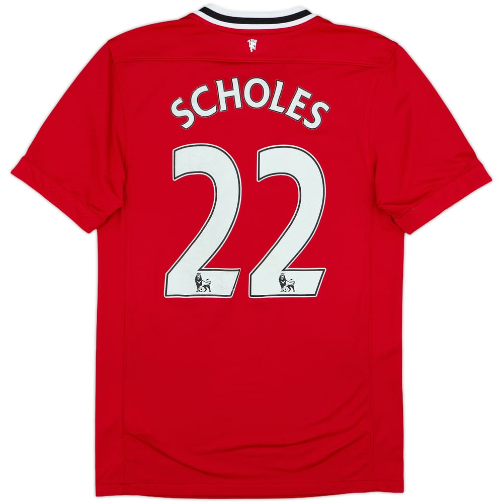 2011-12 Manchester United Home Shirt Scholes #22 - 5/10 - (S)