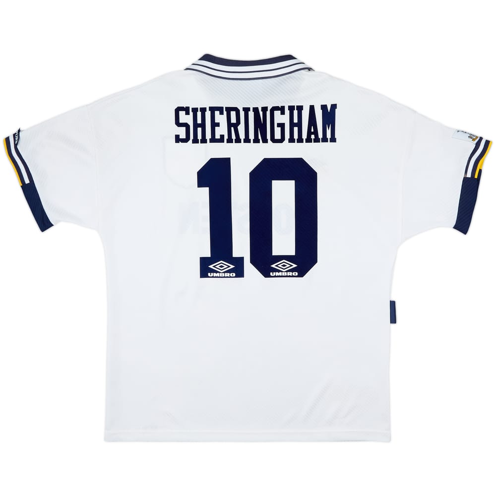 1993-95 Tottenham Home Shirt Sheringham #10 - 9/10 - (XL)
