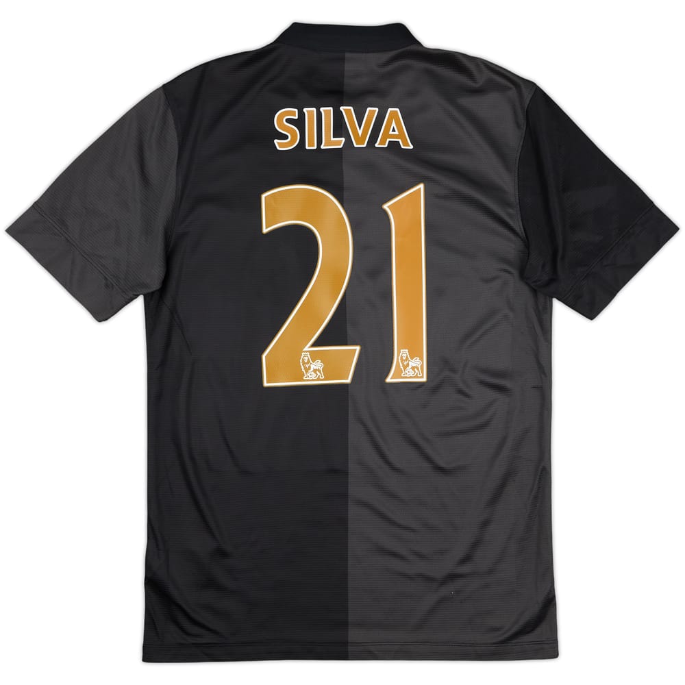 2013-14 Manchester City Away Shirt Silva #21 - 8/10 - (S)