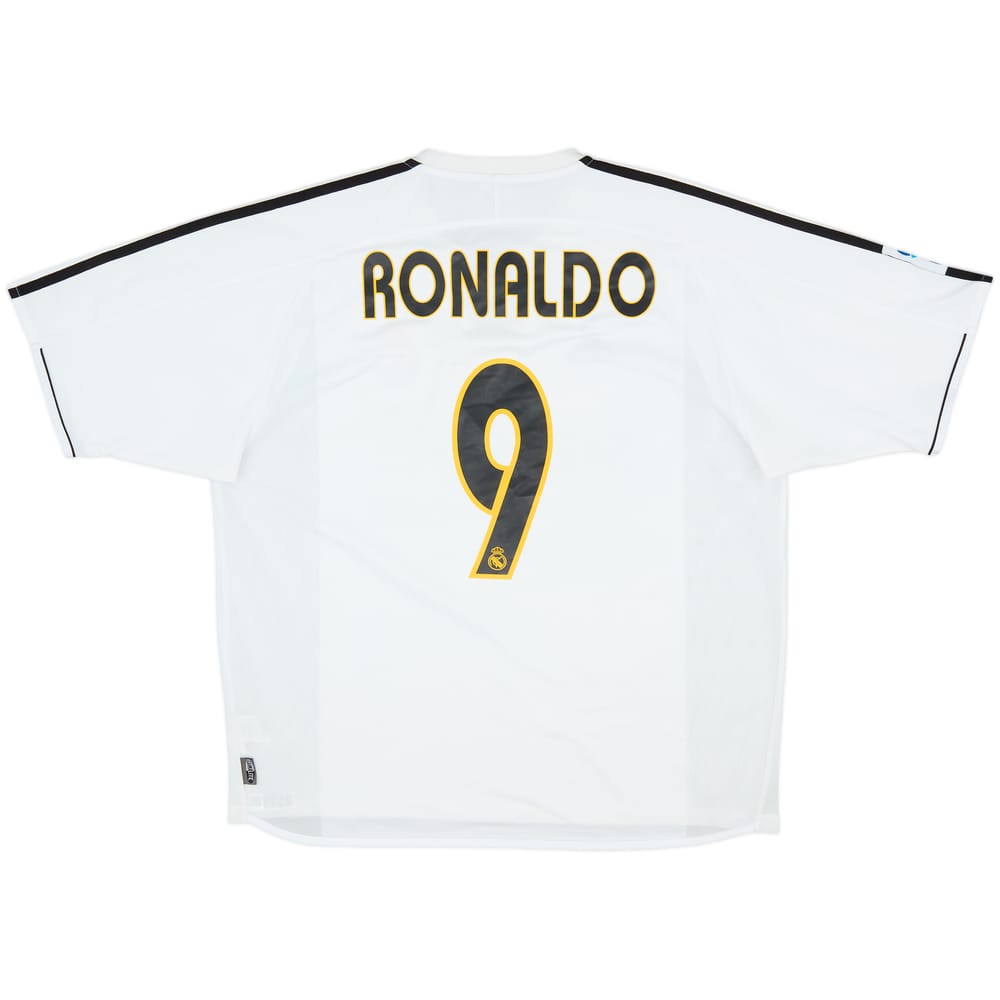 2003-04 Real Madrid Home Shirt Ronaldo #9 - 8/10 - (XL)