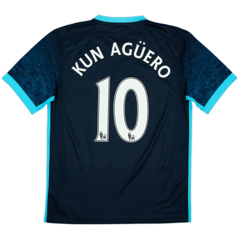 2015-16 Manchester City Away Shirt Kun Aguero #10 - 8/10 - (XL)