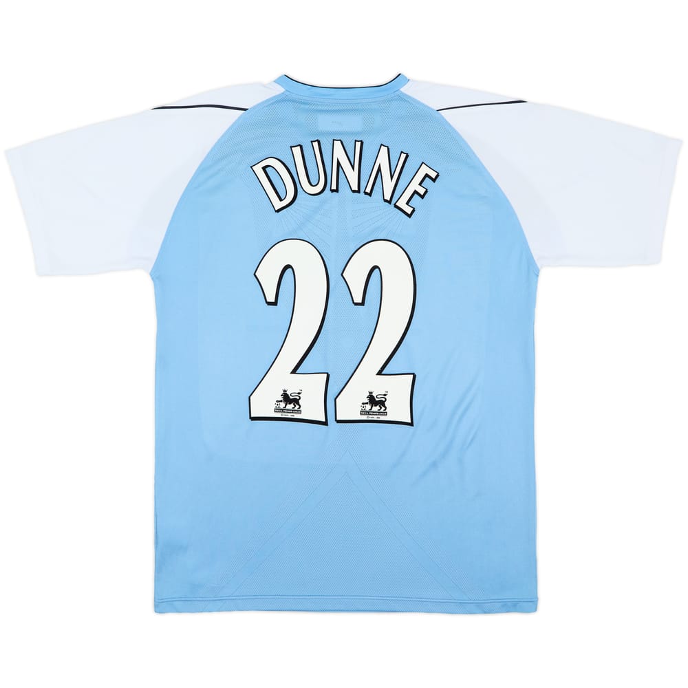 2006-07 Manchester City Home Shirt Dunne #22 - 8/10 - (L)