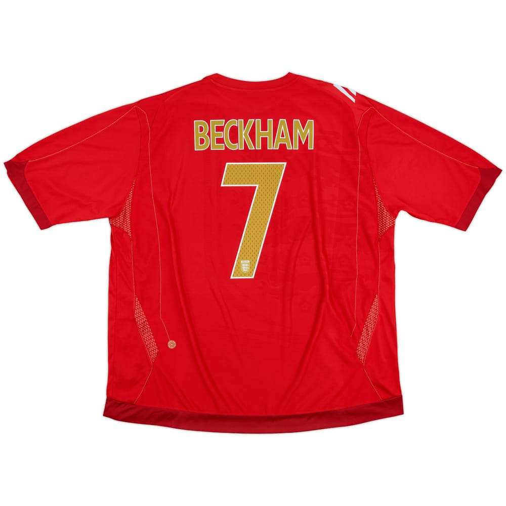 2006-08 England Away Shirt Beckham #7 - 9/10 - (3XL)