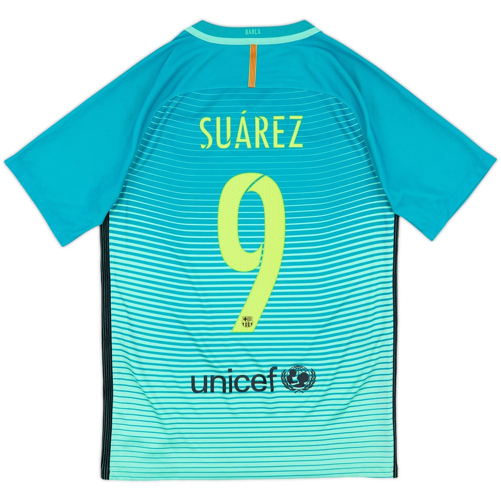 2016-17 Barcelona Third Shirt Suarez #9 - 8/10 - (S)