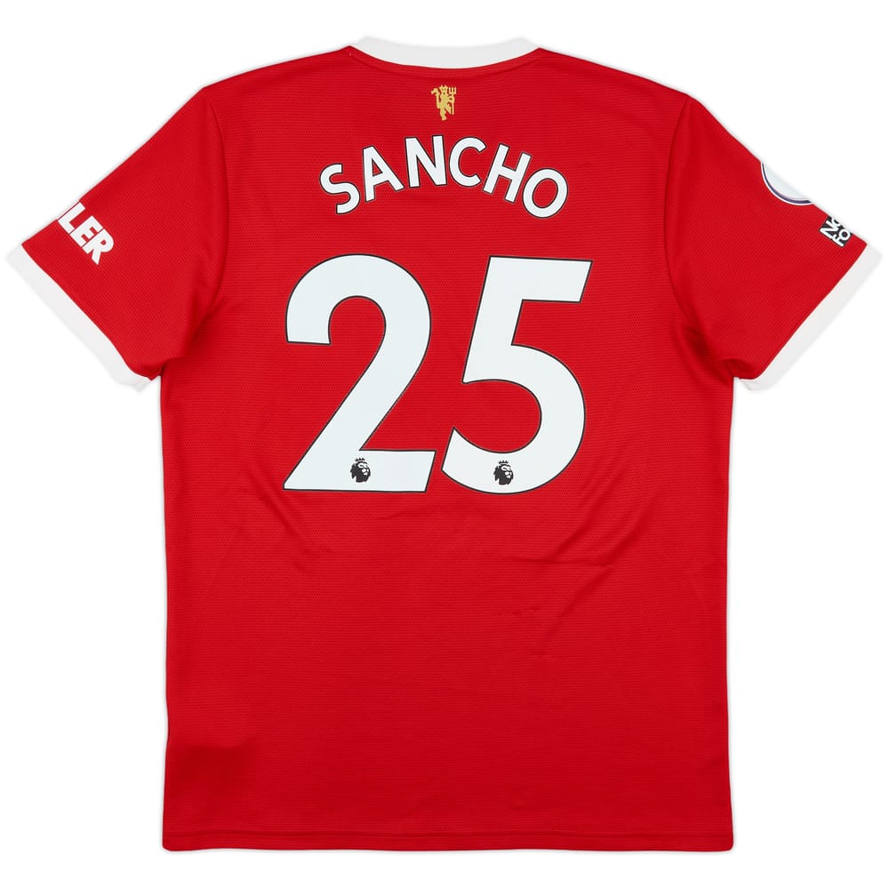 2021-22 Manchester United Home Shirt Sancho #25 - 9/10 - (L)