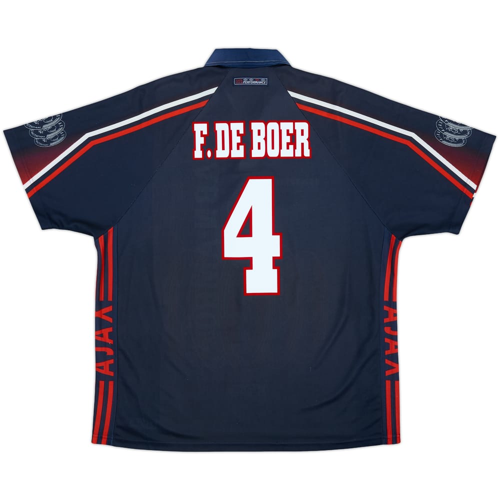 1997-98 Ajax Away Shirt F.De Boer #4 - 8/10 - (XXL)