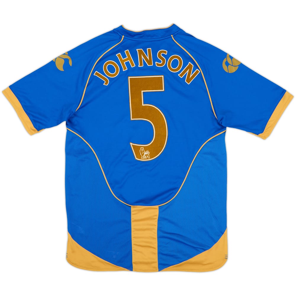 2008-09 Portsmouth Home Shirt Johnson #5 - 8/10 - (M)