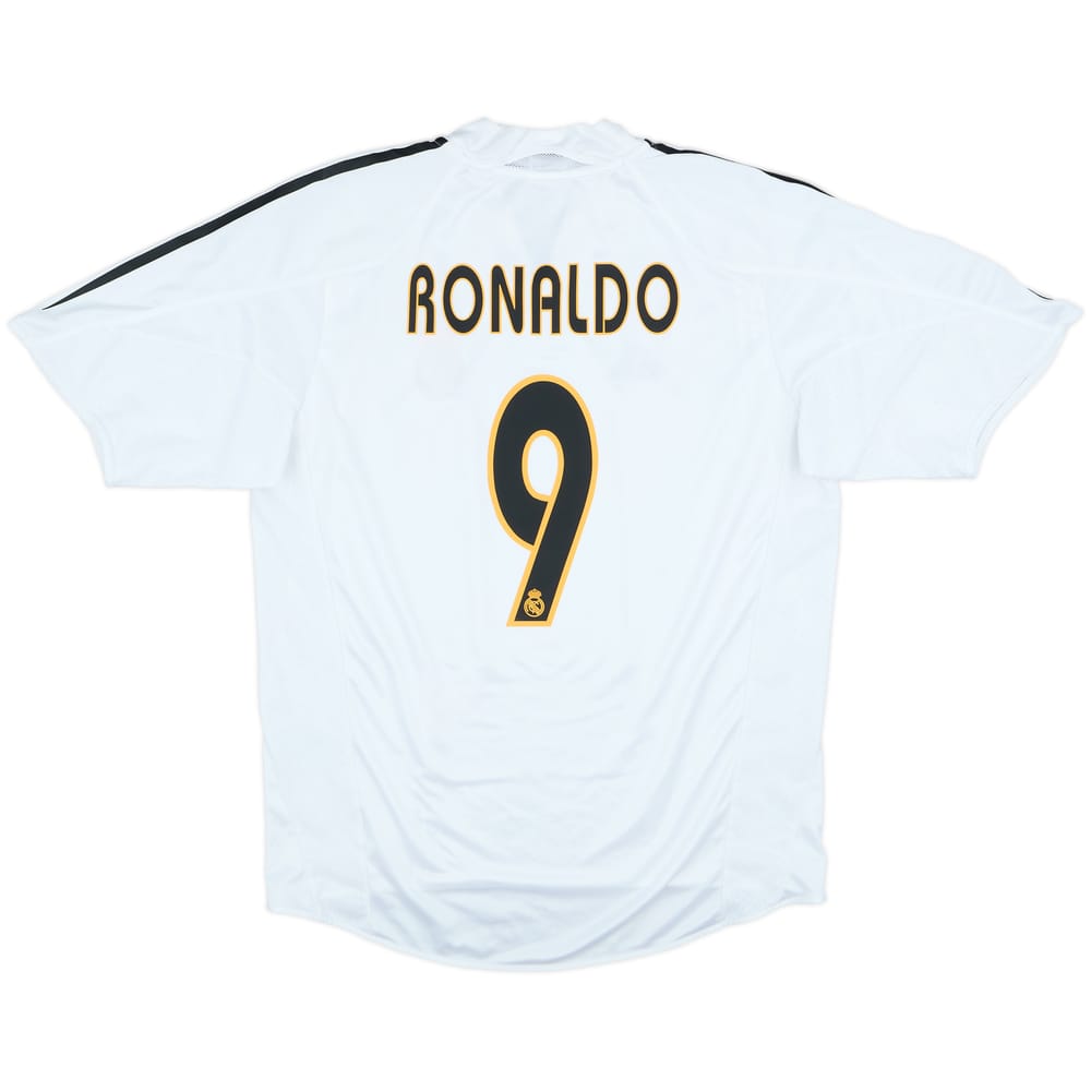 2004-05 Real Madrid Home Shirt Ronaldo #9 - 8/10 - (L)