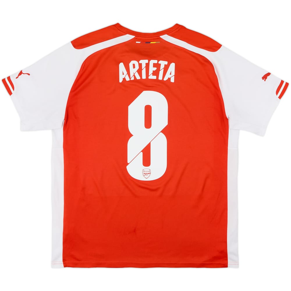 2014-15 Arsenal Home Shirt Arteta #8 - 7/10 - (L)