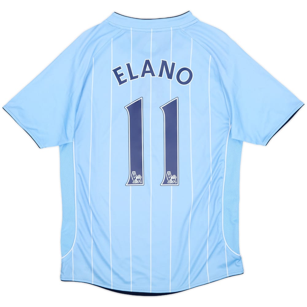 2007-08 Manchester City Home Shirt Elano #11 - 7/10 - (S)