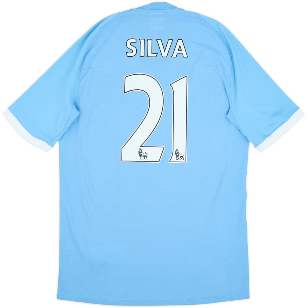 2010-11 Manchester City Home Shirt Silva #21 - 8/10 - (M)