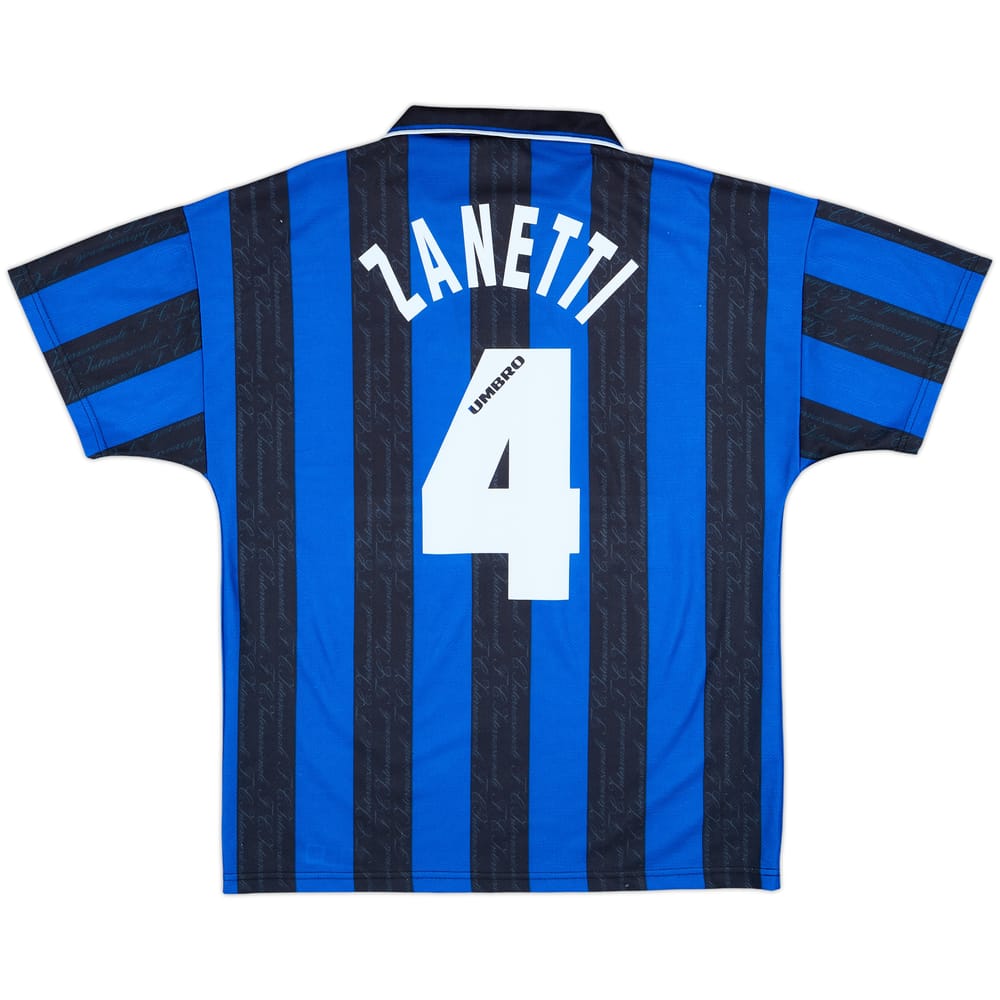 1996-97 Inter Milan Home Shirt Zanetti #4 - 9/10 - (M)