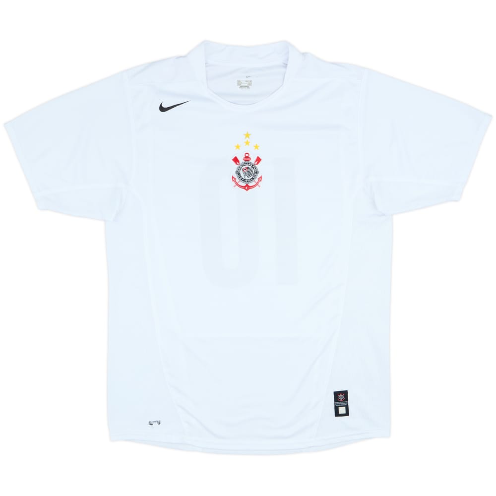 2004-05 Corinthians Home Shirt #10 (Tevez) - 8/10 - (L)