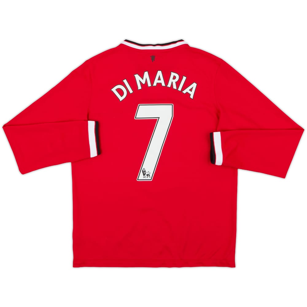 2014-15 Manchester United Home L/S Shirt Di Maria #7 - 8/10 - (XL.Boys)