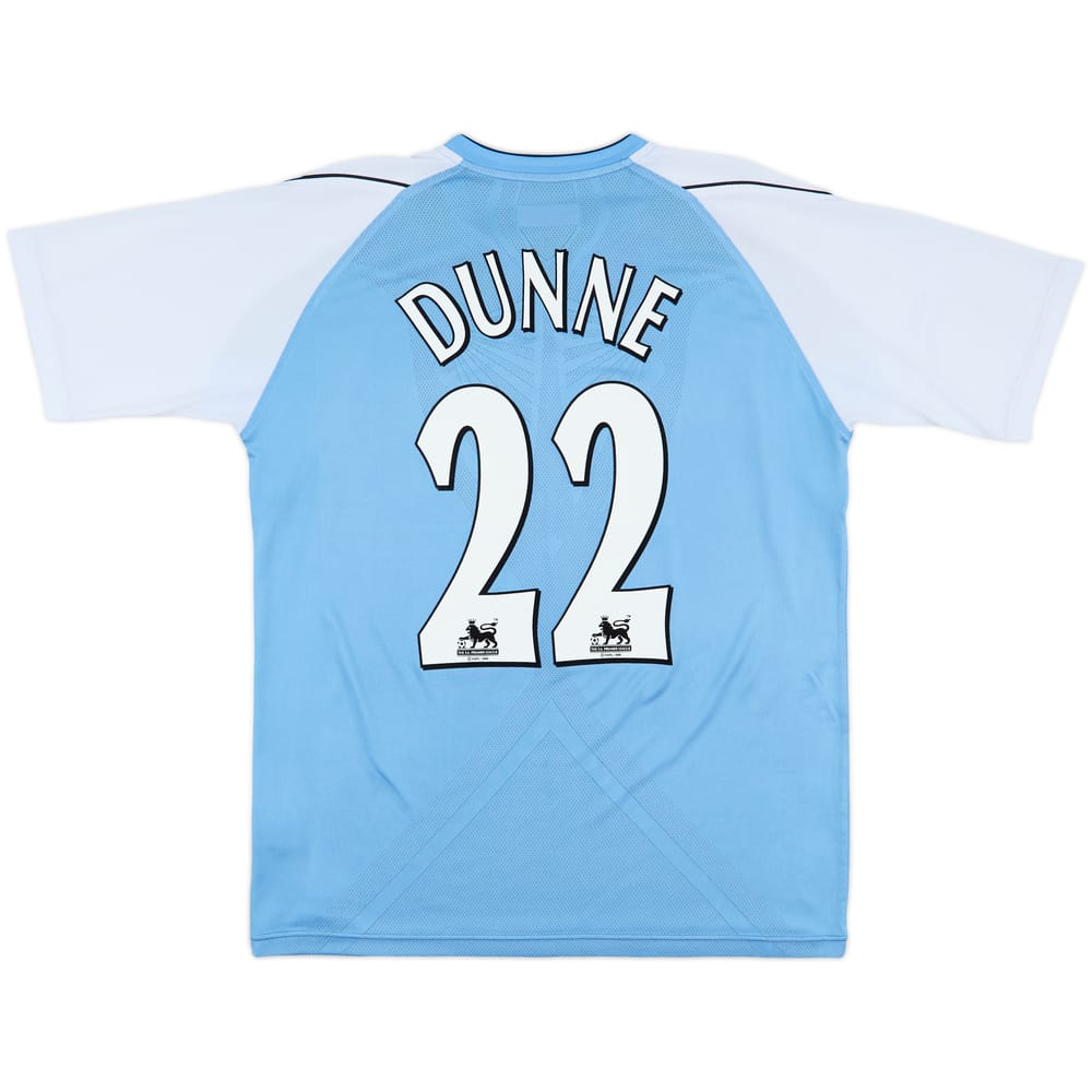 2006-07 Manchester City Home Shirt Dunne #22 - 8/10 - (L)
